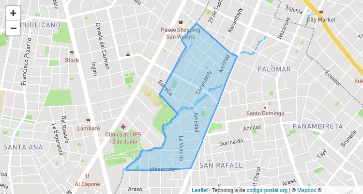 Código Postal San Rafael, Lambaré - Central