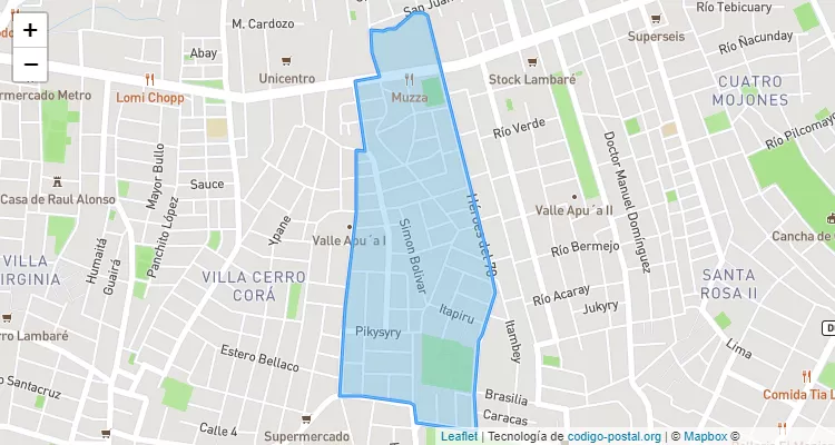 110720 ZIP Code - Paraguay