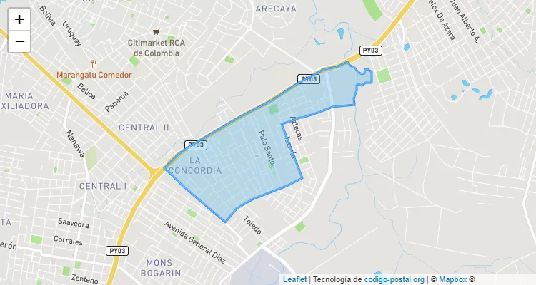 Código Postal Arekaja, Mariano Roque Alonso - Central