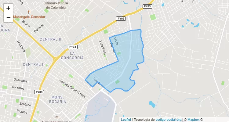 Código Postal Ka`aguy Kupe, Mariano Roque Alonso - Central