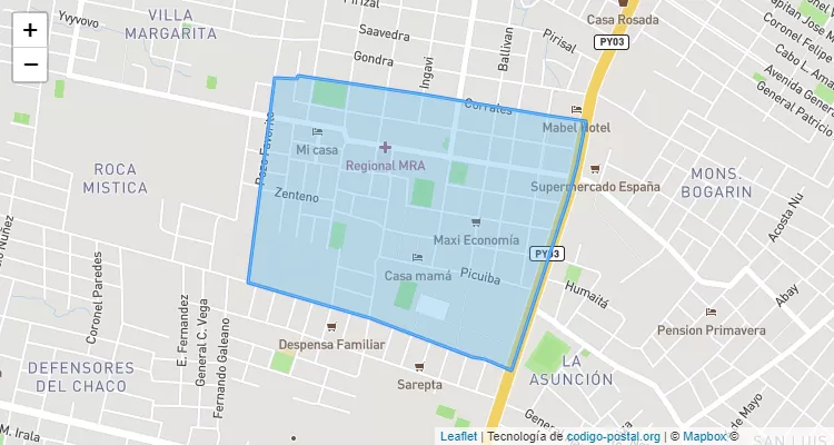 111010 ZIP Code - Paraguay