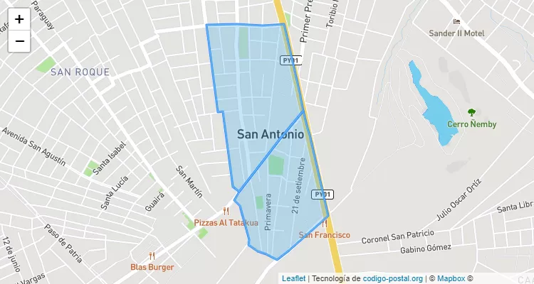 Código Postal 3 de Mayo, Ñemby - Central