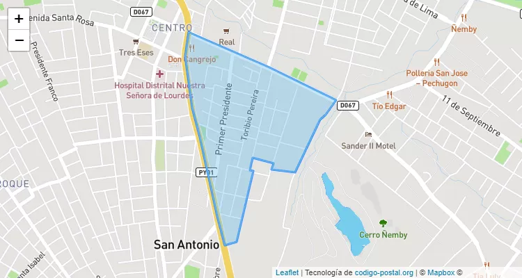 Los Naranjos, Ñemby - Central ZIP Code