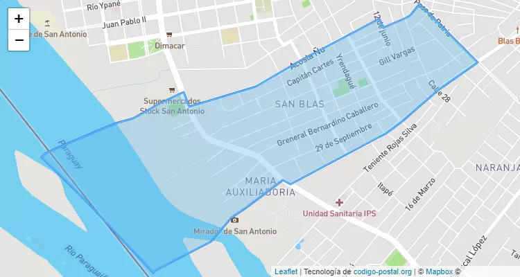 Código Postal San Blas, San Antonio - Central