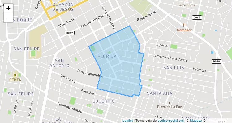 Florida, San Lorenzo - Central ZIP Code