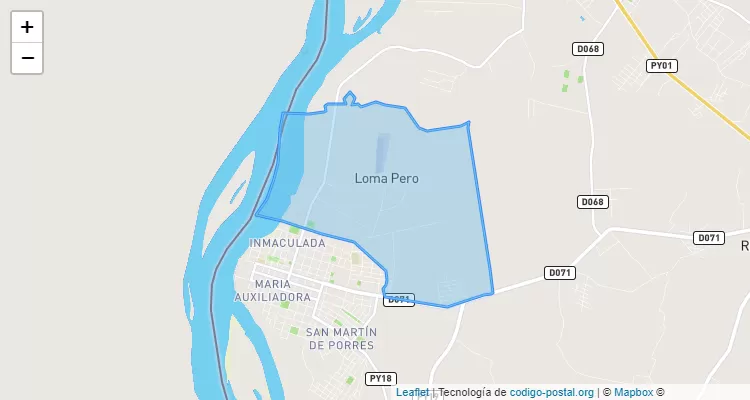 Código Postal Loma Merlo, Villeta - Central