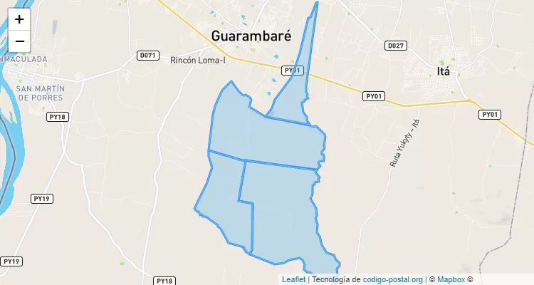 Código Postal Senda, Villeta - Central