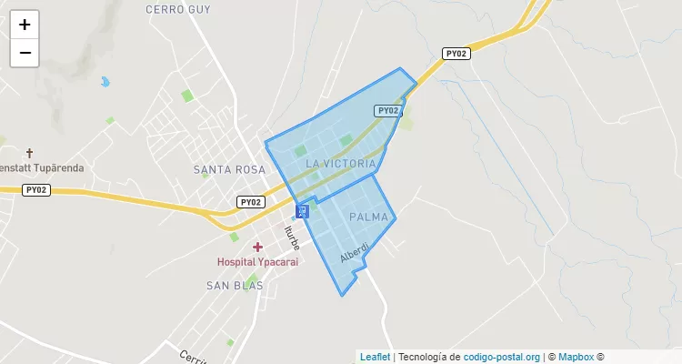 Código Postal Palma, Ypacaraí - Central