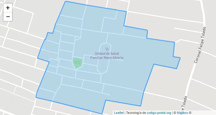 Código Postal Villa Mano Abierta Sub-Urbano, J. Augusto Saldivar - Central