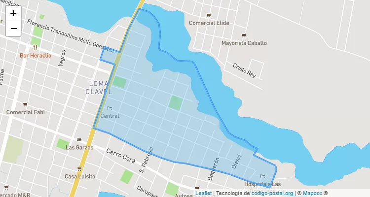 Código Postal Obrero, Pilar - Ñeembucú