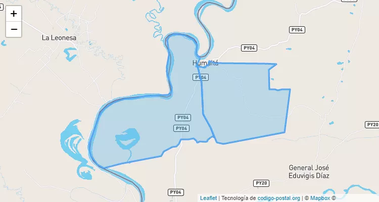 Código Postal Paso Puku, Humaitá - Ñeembucú