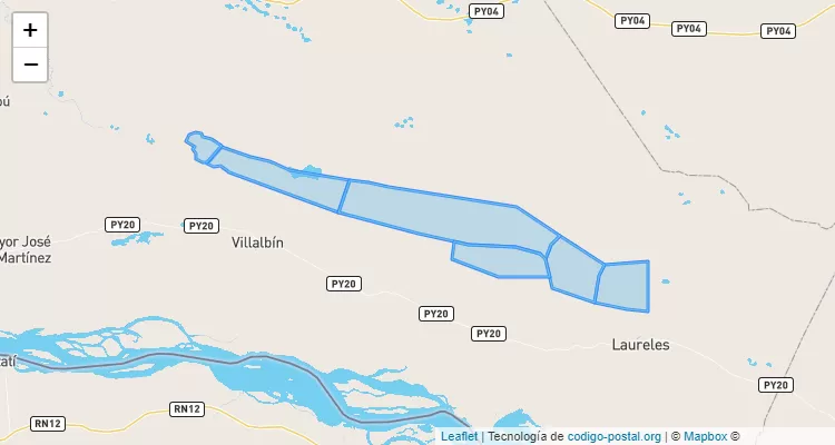 Código Postal Apipe, Laureles - Ñeembucú