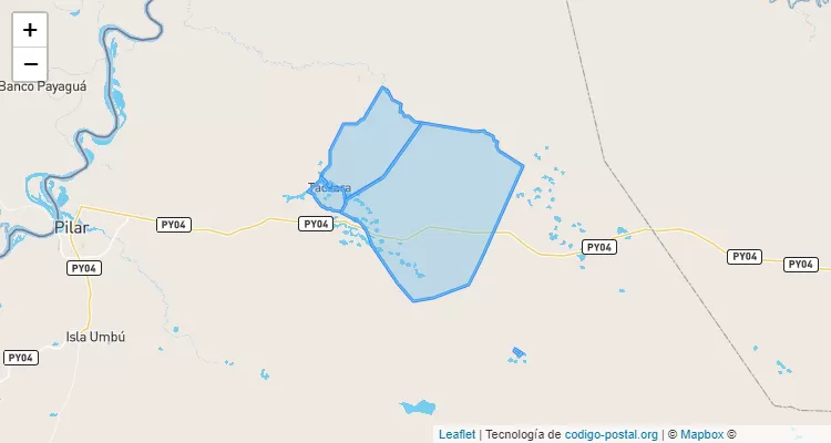 Yaguarón, Tacuaras - Ñeembucú ZIP Code