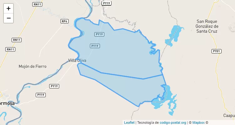 Código Postal Karandayty, Villa Oliva - Ñeembucú