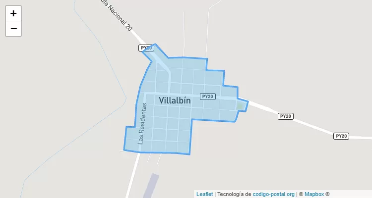 Código Postal Urbano, Villalbín - Ñeembucú