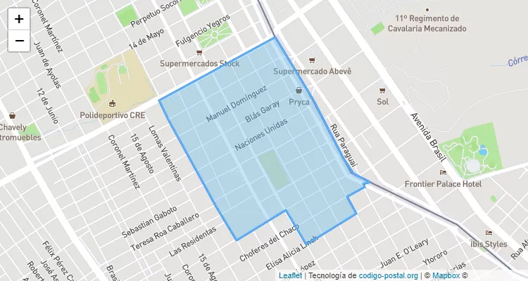 Código Postal General Díaz, Pedro Juan Caballero - Amambay