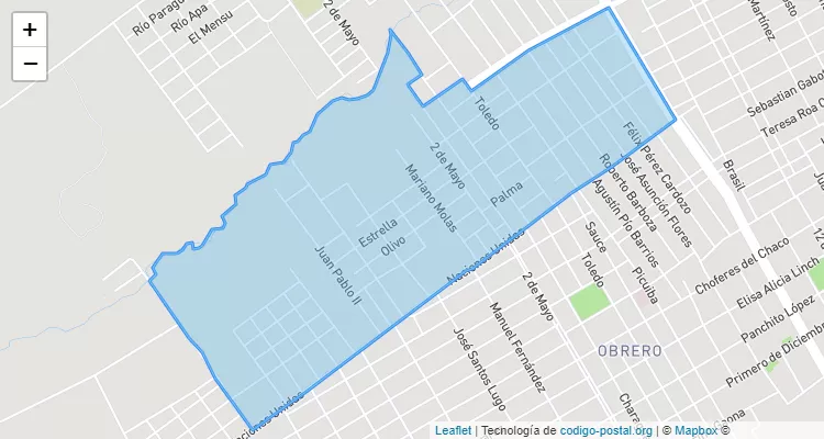 Código Postal San Juan Neuman, Pedro Juan Caballero - Amambay