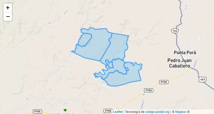 Código Postal Vista Alegre, Pedro Juan Caballero - Amambay