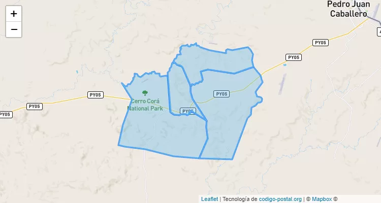 Código Postal Chiriguelo, Pedro Juan Caballero - Amambay