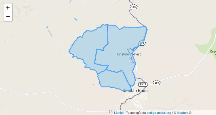 Código Postal Curupayty, Capitán Bado - Amambay