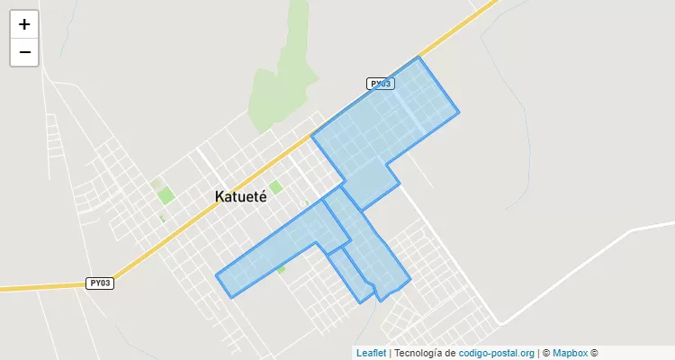 Código Postal María Auxiliadora, Katueté - Canindeyú