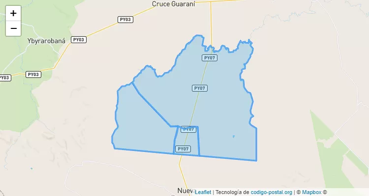 Código Postal Tembey, Katueté - Canindeyú