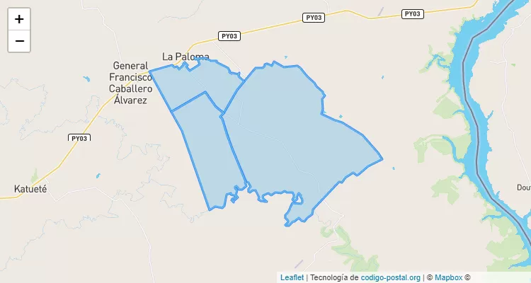 Código Postal Mbarakaju, La Paloma del Espíritu Santo - Canindeyú