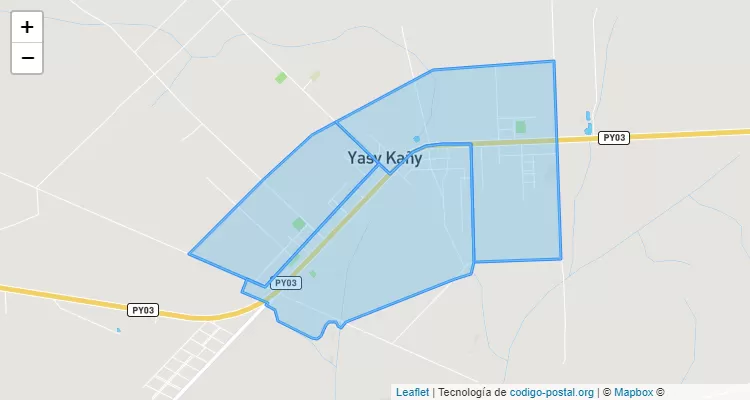 Código Postal Centro, Yasy Cañy - Canindeyú