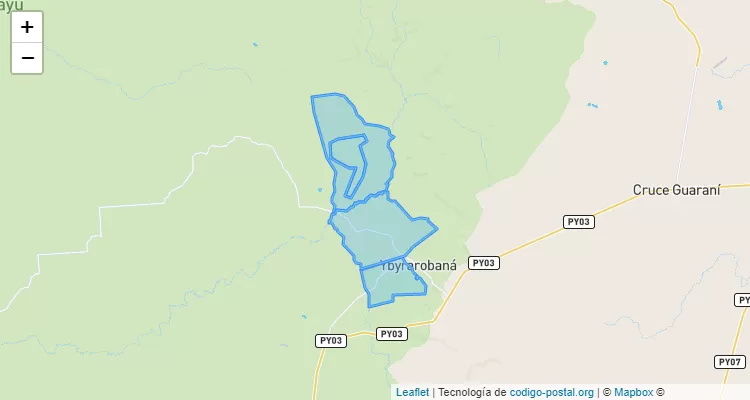 Código Postal San Antonio 2, Ybyrarobaná - Canindeyú