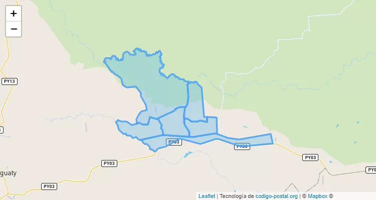 Código Postal Calle 1, Yby Pytá - Canindeyú