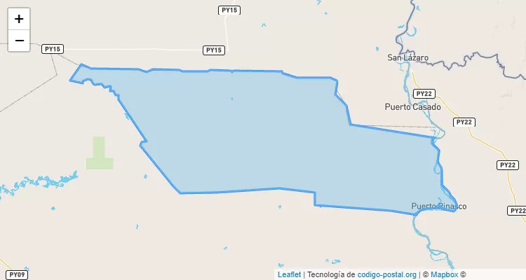 Código Postal Zona Pinasco, Puerto Pinasco - Presidente Hayes