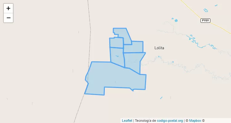 Código Postal Alegría, Tte. 1° Manuel Irala Fernández - Presidente Hayes