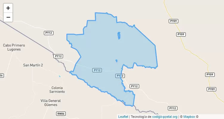 Código Postal Zona Cadete Pando, General José María Bruguez - Presidente Hayes