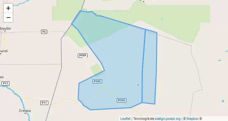 Código Postal Zona Teniente Pico, Mariscal José Félix Estigarribia - Boquerón