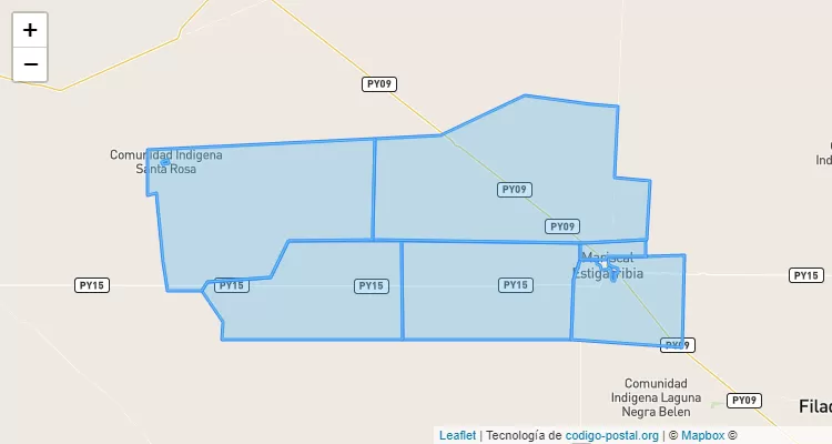 Código Postal Zona Ochoa, Mariscal José Félix Estigarribia - Boquerón