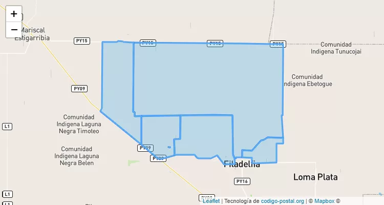 Neuwiese, Filadelfia - Boquerón ZIP Code