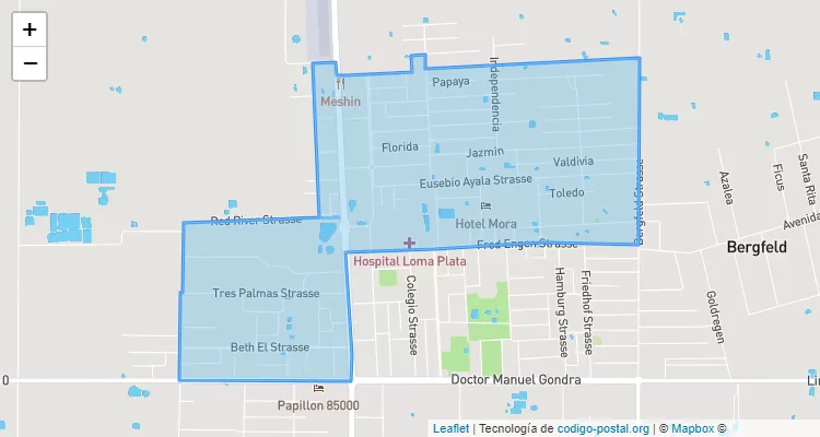 Código Postal 160501 - Paraguay