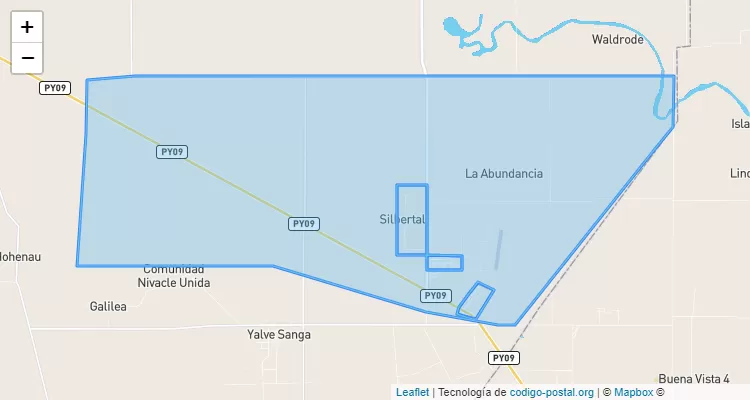 Código Postal Aldea Sibertel, Loma Plata - Boquerón