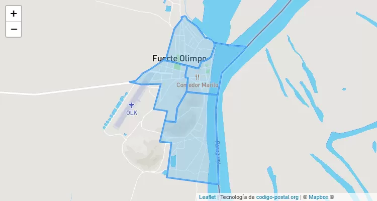 Código Postal San Blas, Fuerte Olimpo - Alto Paraguay