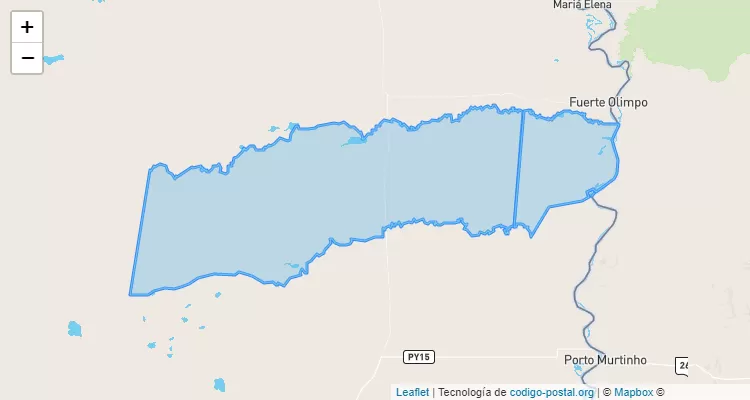 Código Postal Zona Rieder, Puerto Casado - Alto Paraguay