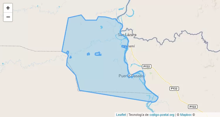 Código Postal Comunidad Indígena Castilla, Puerto Casado - Alto Paraguay