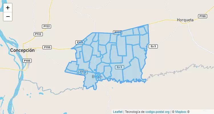 Código Postal Belén, Concepción - Paraguay