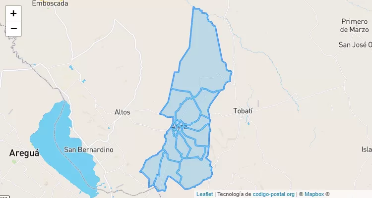 Código Postal Atyrá, Cordillera - Paraguay