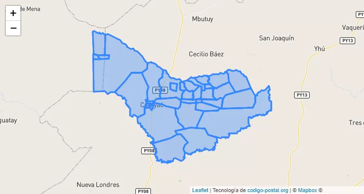 Carayaó, Caaguazú ZIP Code - Paraguay