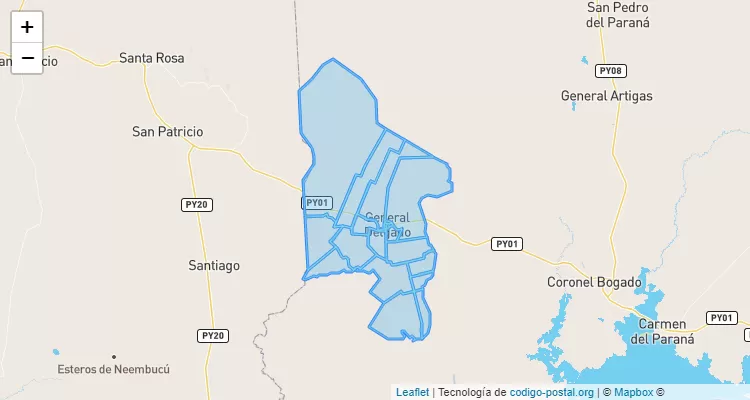 Código Postal General Delgado, Itapúa - Paraguay