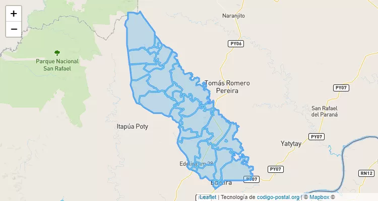 Edelira, Itapúa ZIP Code - Paraguay