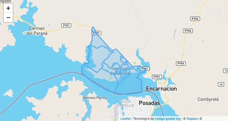 Código Postal San Juan del Paraná, Itapúa - Paraguay