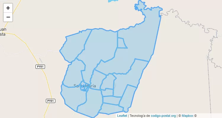 Código Postal Santa María, Misiones - Paraguay