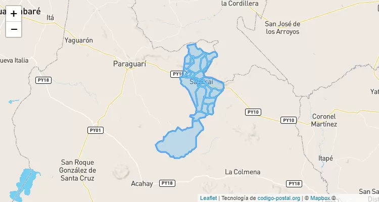 Sapucái, Paraguarí ZIP Code - Paraguay