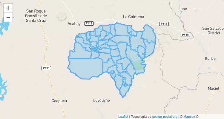 Ybycuí, Paraguarí ZIP Code - Paraguay